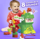 Mega Bloks Dinosaur Toy Building Set with 8 Sounds, Built-in Easy Storage, T-Rex Blocks for Toddlers 1-3